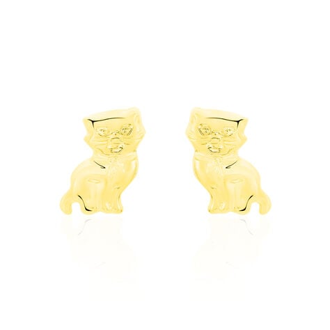 Boucles D'oreilles Puces Florenta Chat Or Jaune - Puces Enfant | Marc Orian