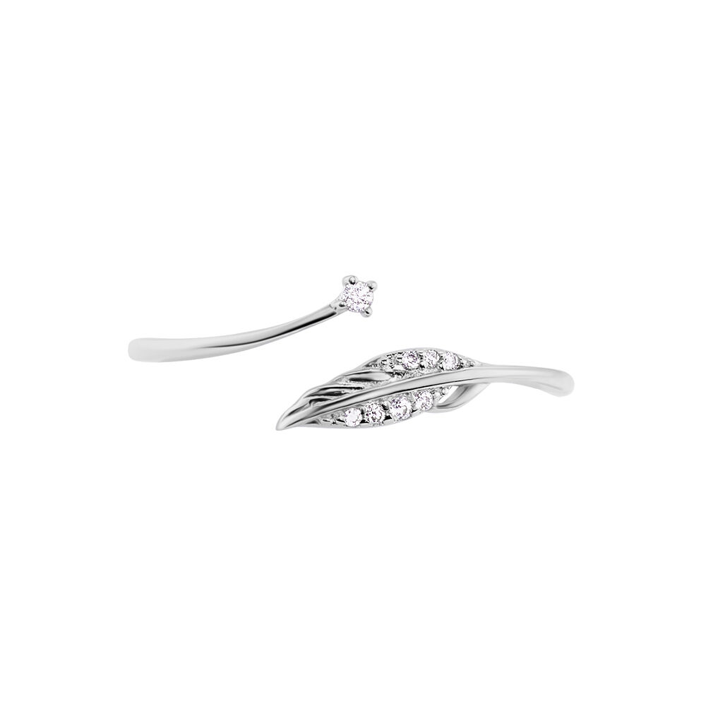 Bague Feath Argent Blanc Oxyde De Zirconium -  Femme | Marc Orian