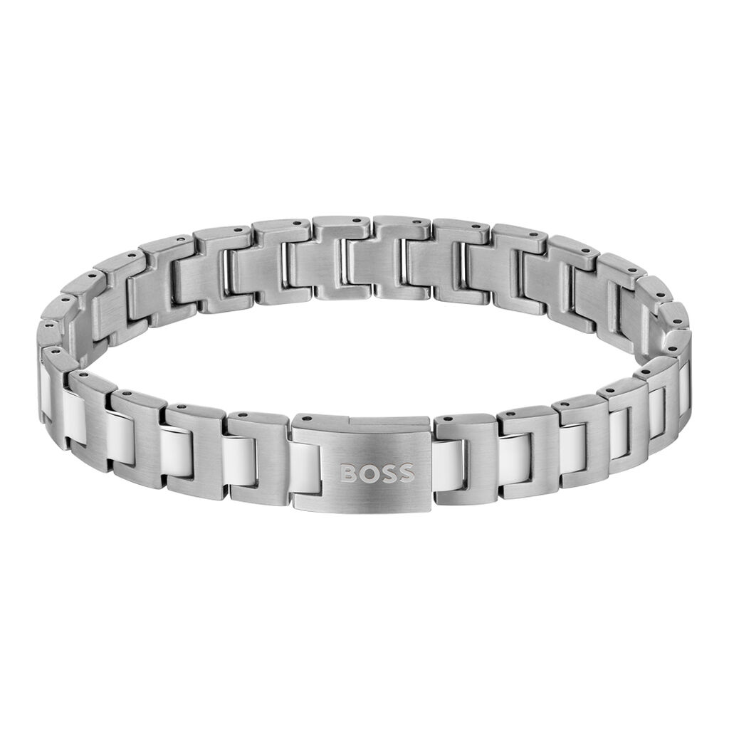 Bracelet Boss Candor Acier Blanc - Bracelets cha&icirc;nes Homme | Marc Orian