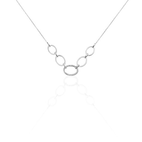 Collier Adjara Argent Blanc Oxyde De Zirconium - Colliers avec pierres Femme | Marc Orian