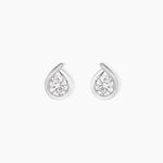 Boucles D'Oreilles Puces Grazia Argent Blanc Oxyde De Zirconium - Puces Femme | Marc Orian