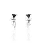 Boucles D'oreilles Puces Chleo Argent Blanc Oxyde De Zirconium - Puces Femme | Marc Orian