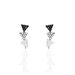 Boucles D'oreilles Puces Chleo Argent Blanc Oxyde De Zirconium