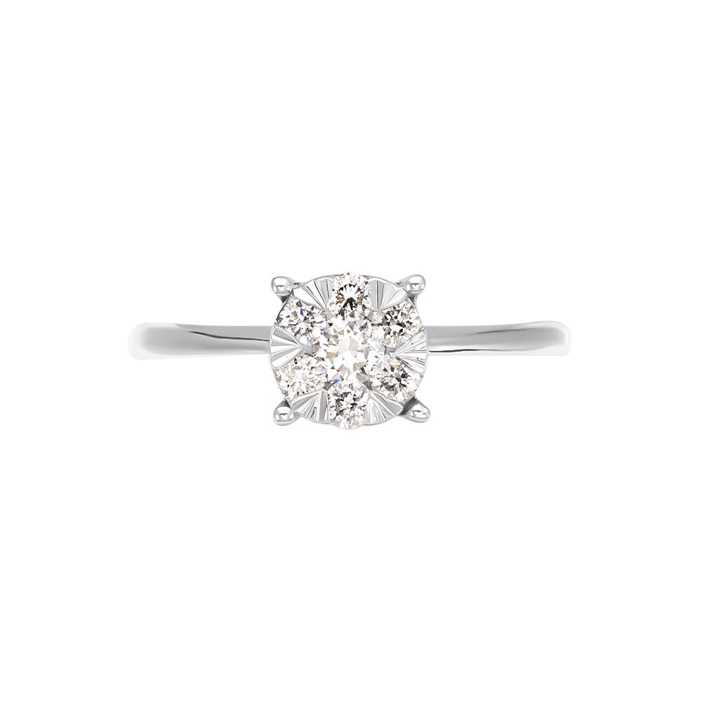 Bague Solitaire Or Blanc Dream Diamants - Parures de mariage Femme | Marc Orian