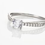 Bague Solitaire Kanel Or Blanc Oxyde De Zirconium - Solitaires Femme | Marc Orian