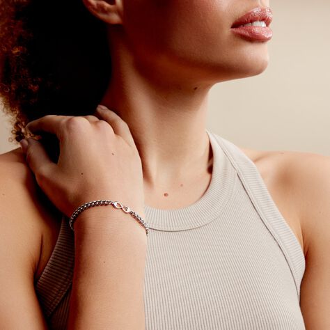 Bracelet Pao Argent Blanc - Bracelets chaînes Femme | Marc Orian