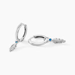 Cr&eacute;oles Nahara Argent Blanc Oxyde De Zirconium - Cr&eacute;oles Femme | Marc Orian