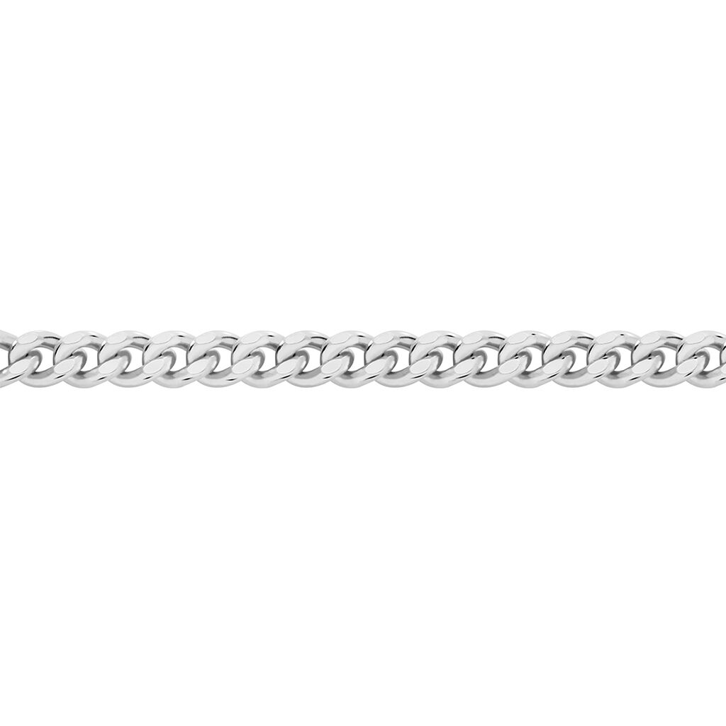 Cha&icirc;ne Imad Maille Gourmette Or Blanc - Chaines Famille | Marc Orian