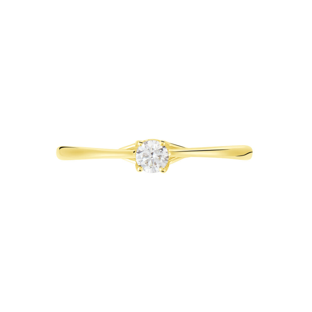 Bague Solitaire Or Jaune Solenia Diamant - Parures de mariage Femme | Marc Orian