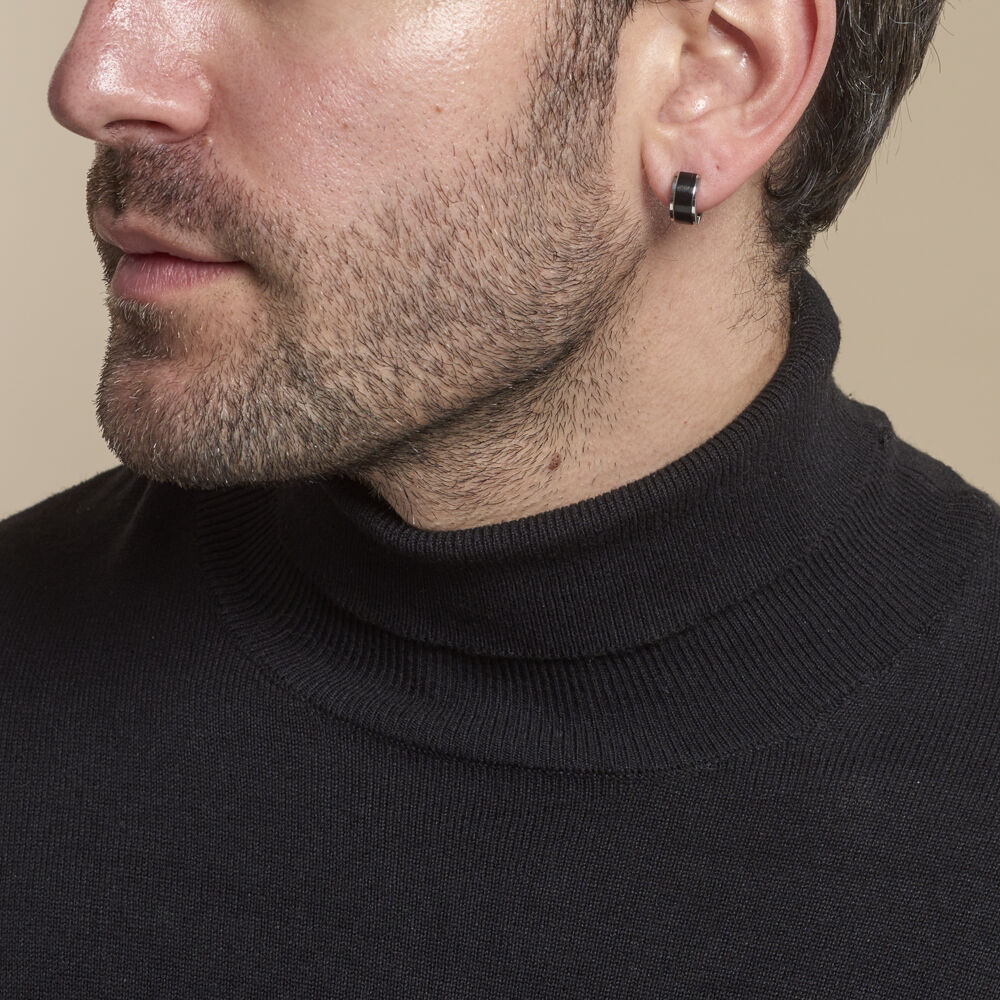 Créole Unitaire Odi Acier Argenté - Piercings d'oreilles Homme | Marc Orian