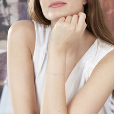 Bracelet Art Deco Or Blanc Diamant - Bracelets chaînes Femme | Marc Orian