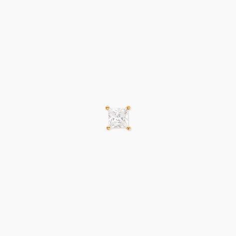 Boucle D'oreille Puce Unitaire Sofiane Plaqué Or Jaune Oxyde Zirconium - Puces Homme | Marc Orian