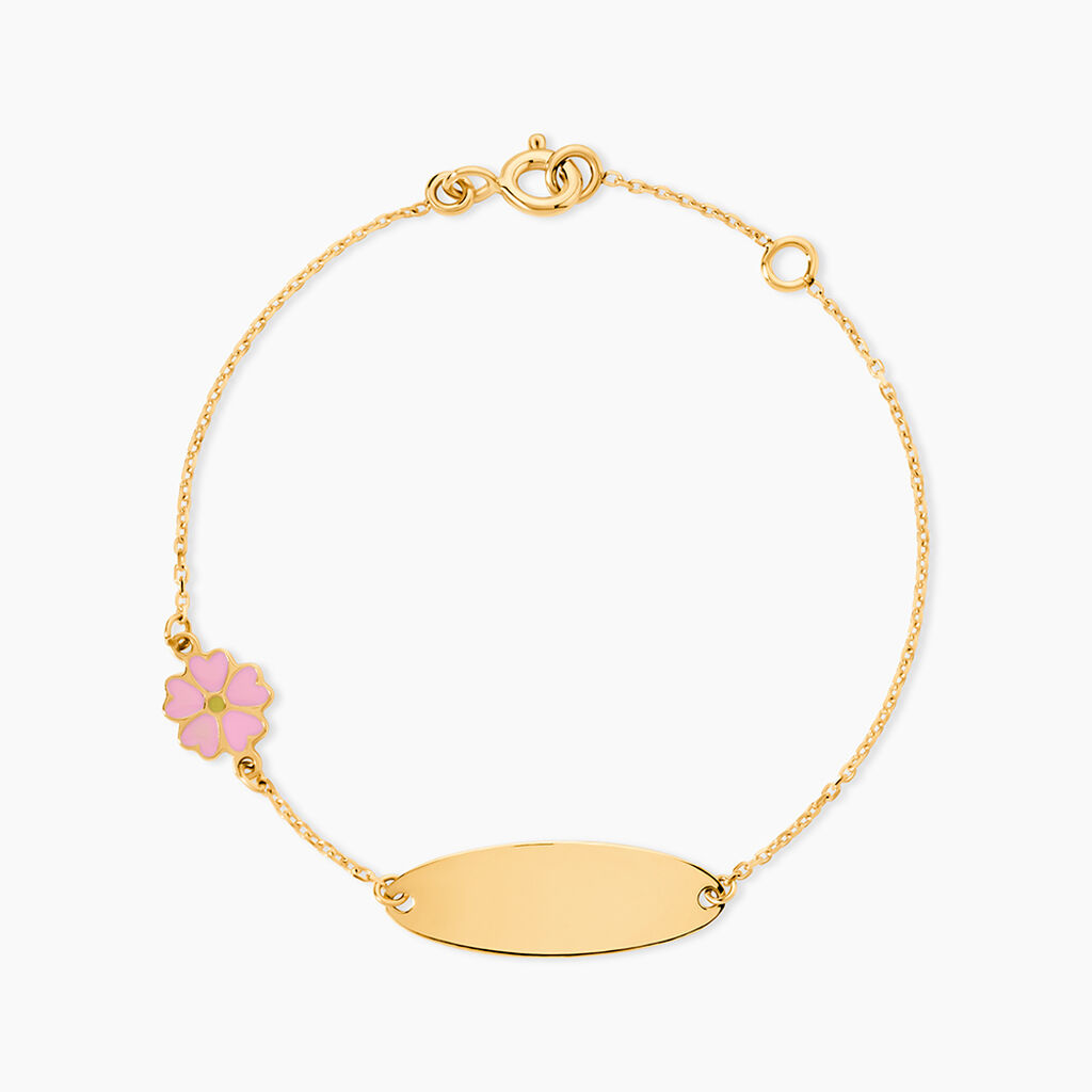 Bracelet Identit&eacute; Gaspardine Maille For&ccedil;at Or Jaune - Gourmettes Enfant | Marc Orian