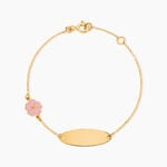 Bracelet Identit&eacute; Gaspardine Maille For&ccedil;at Or Jaune - Gourmettes Enfant | Marc Orian