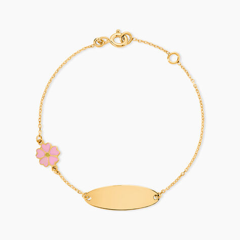 Bracelet Identit&eacute; Gaspardine Maille For&ccedil;at Or Jaune - Gourmettes Enfant | Marc Orian