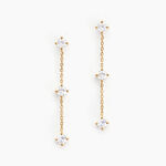 Boucles D'oreilles Pendantes Ethere Or Jaune Oxyde De Zirconium - Pendantes Femme | Marc Orian