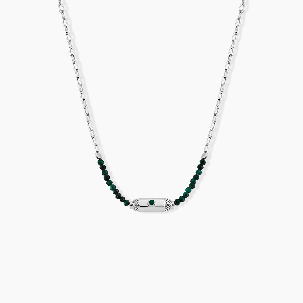 Collier Mystic Argent Blanc Malachite - Colliers avec pierres Femme | Marc Orian