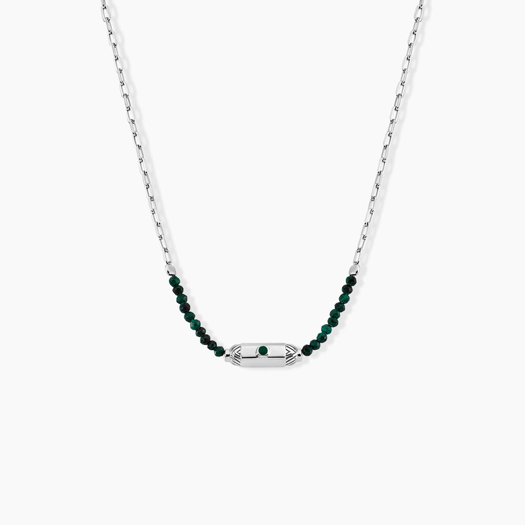 Collier Mystic Argent Blanc Malachite - Colliers avec pierres Femme | Marc Orian