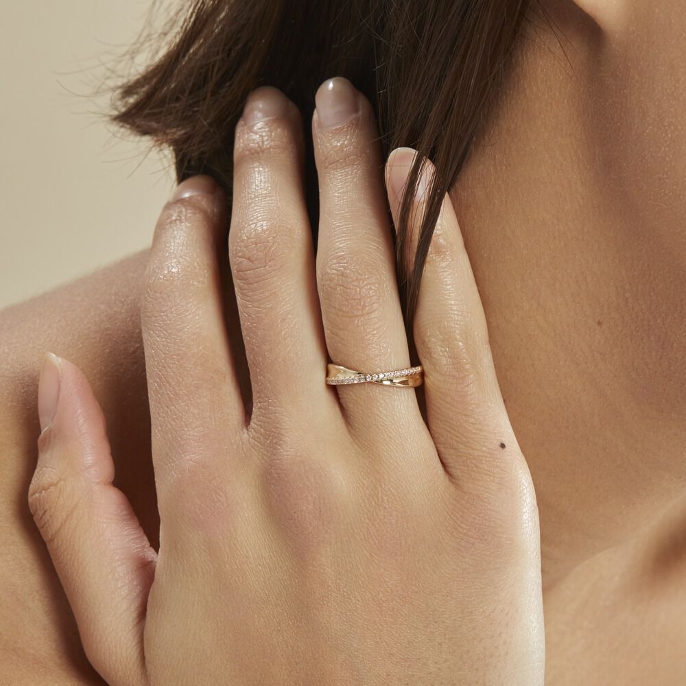 Bague Lia Plaqué Or Jaune Oxyde De Zirconium - Bagues avec pierre Femme | Marc Orian