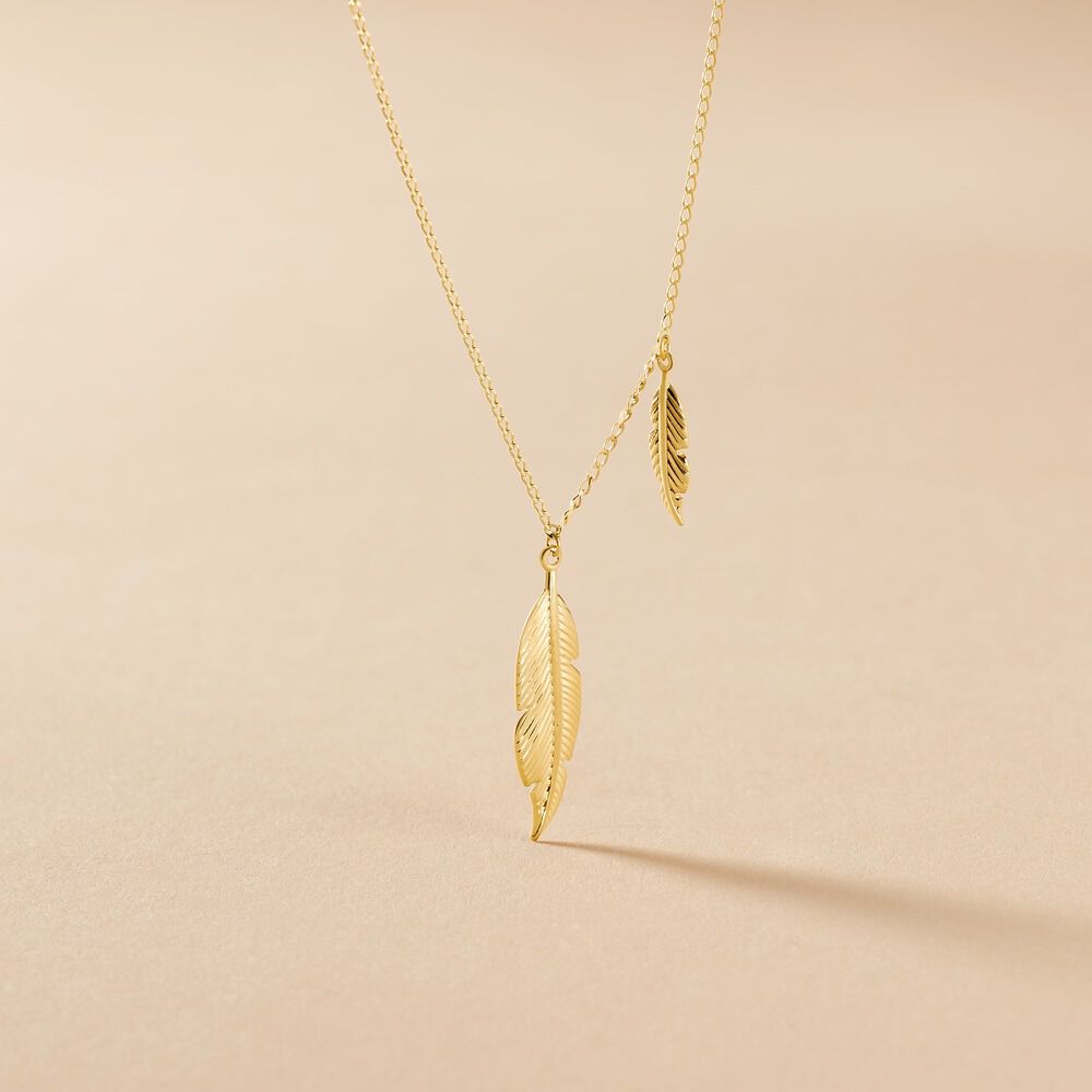 Collier Indian Nature Feuilles Or Jaune -  Femme | Marc Orian