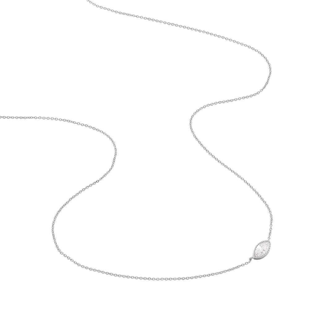 Collier Hermance Argent Blanc Oxyde De Zirconium - Colliers avec pierres Femme | Marc Orian