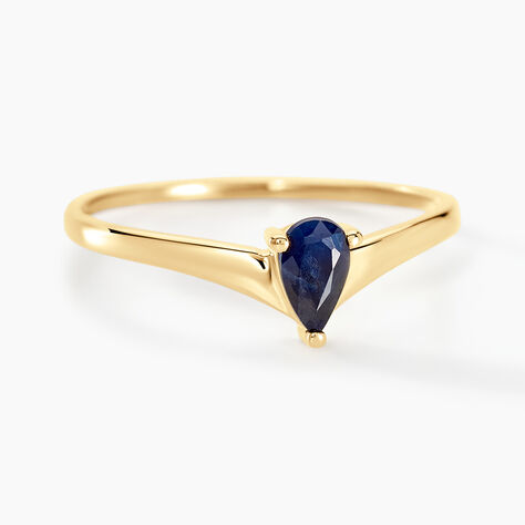 Bague Solitaire Goutte Or Jaune Saphir - Solitaires Femme | Marc Orian