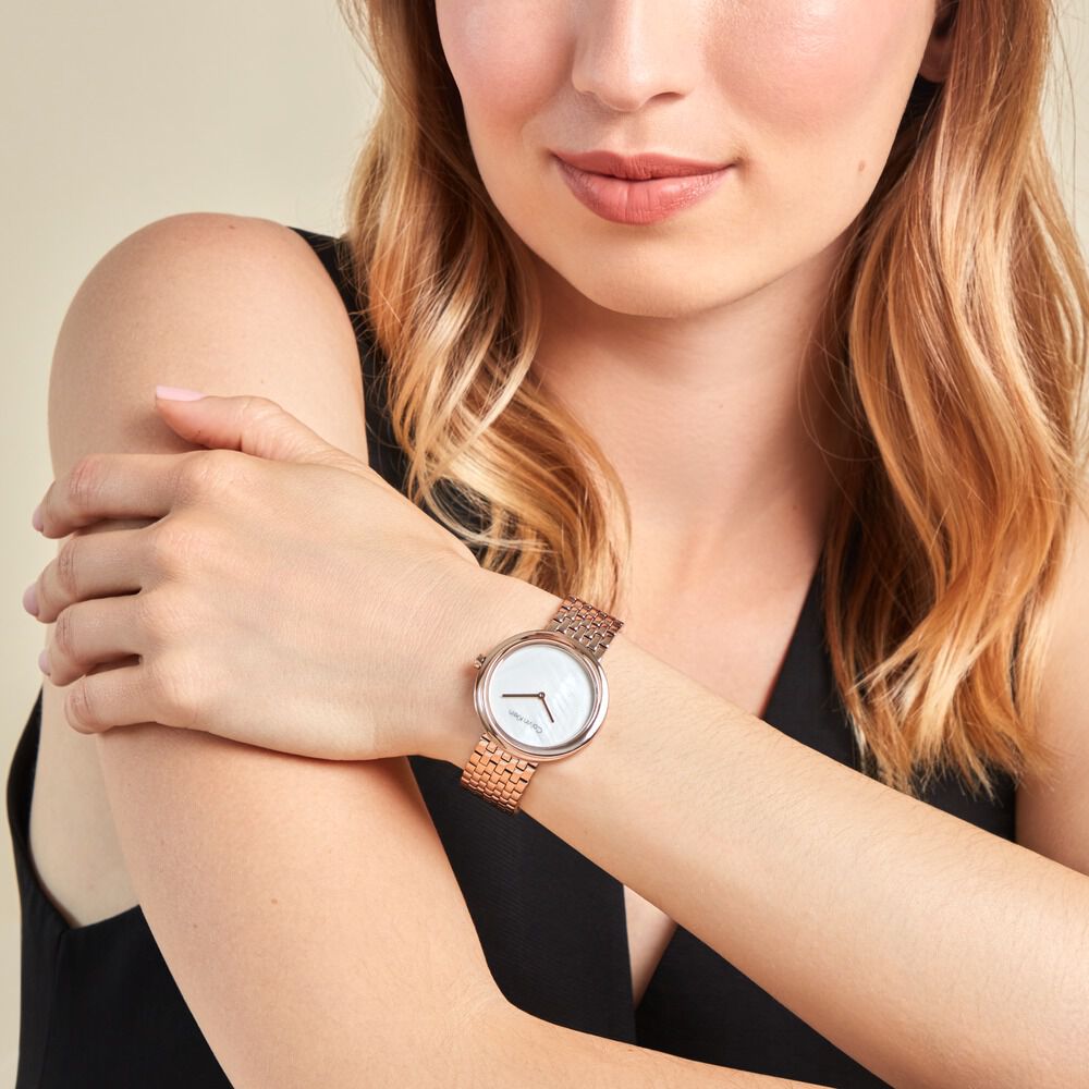 Montre Calvin Klein Twisted Bezel Blanc - Montres classiques Femme | Marc Orian
