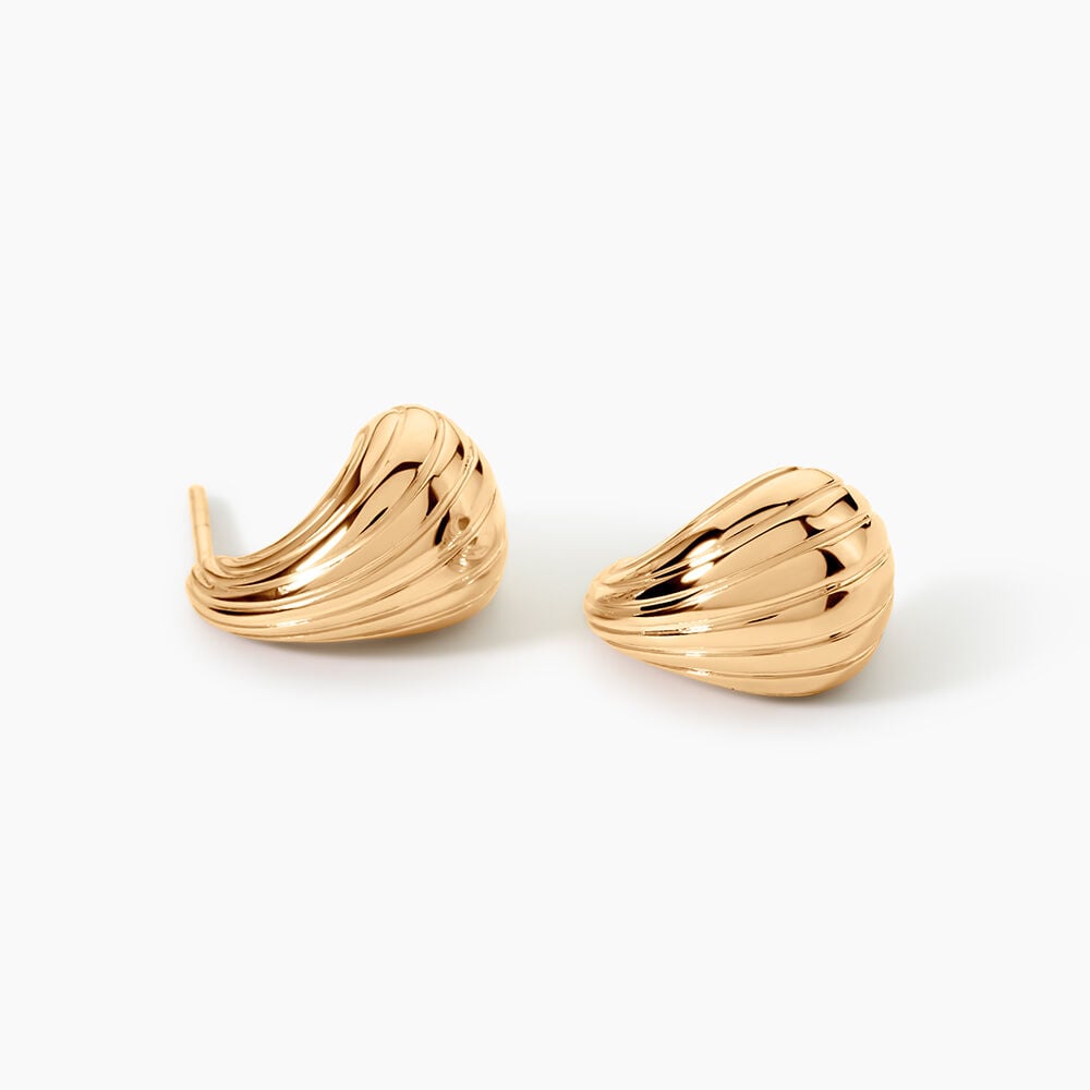 Boucles D'Oreilles Puces Nicoline Plaqu&eacute; Or Jaune - Puces Femme | Marc Orian