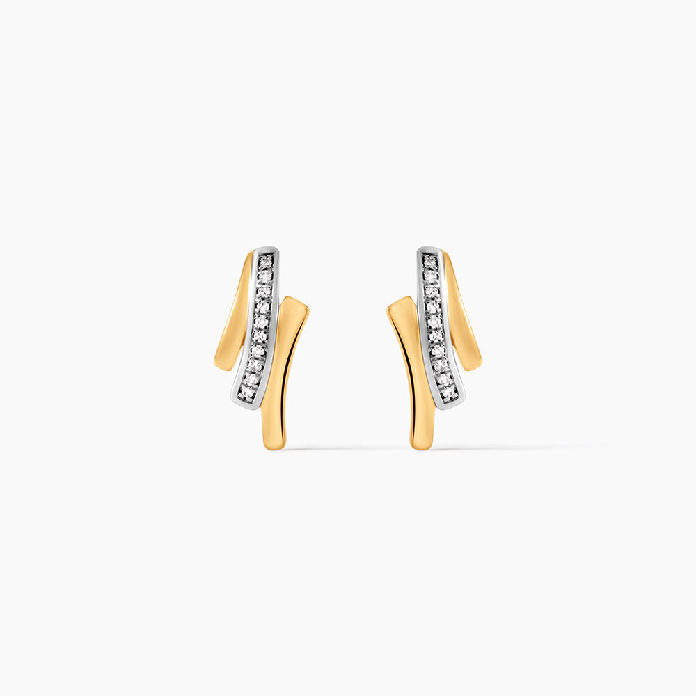 Boucles D'oreilles Puces Melia Or Jaune Diamant - Pendantes Femme | Marc Orian