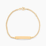 Bracelet Identit&eacute; Etheline Maille Gourmette Or Jaune - Gourmettes Enfant | Marc Orian