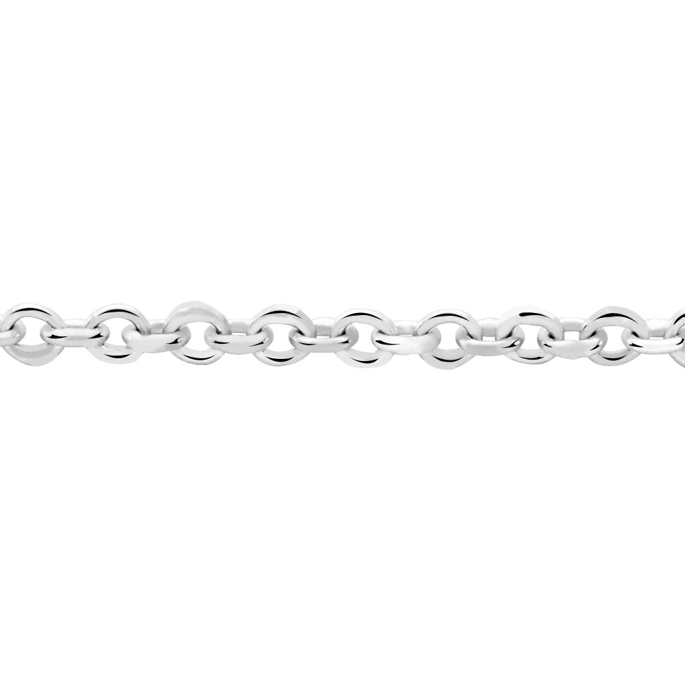 Chaîne Lyllou Maille Forçat Ronde Or Blanc - Chaines Femme | Marc Orian