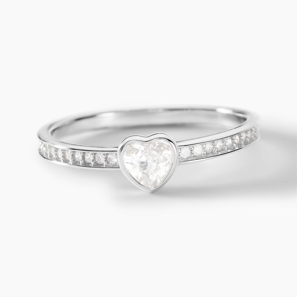 Bague Solitaire Mathylda Argent Blanc Oxyde De Zirconium - Solitaires Femme | Marc Orian