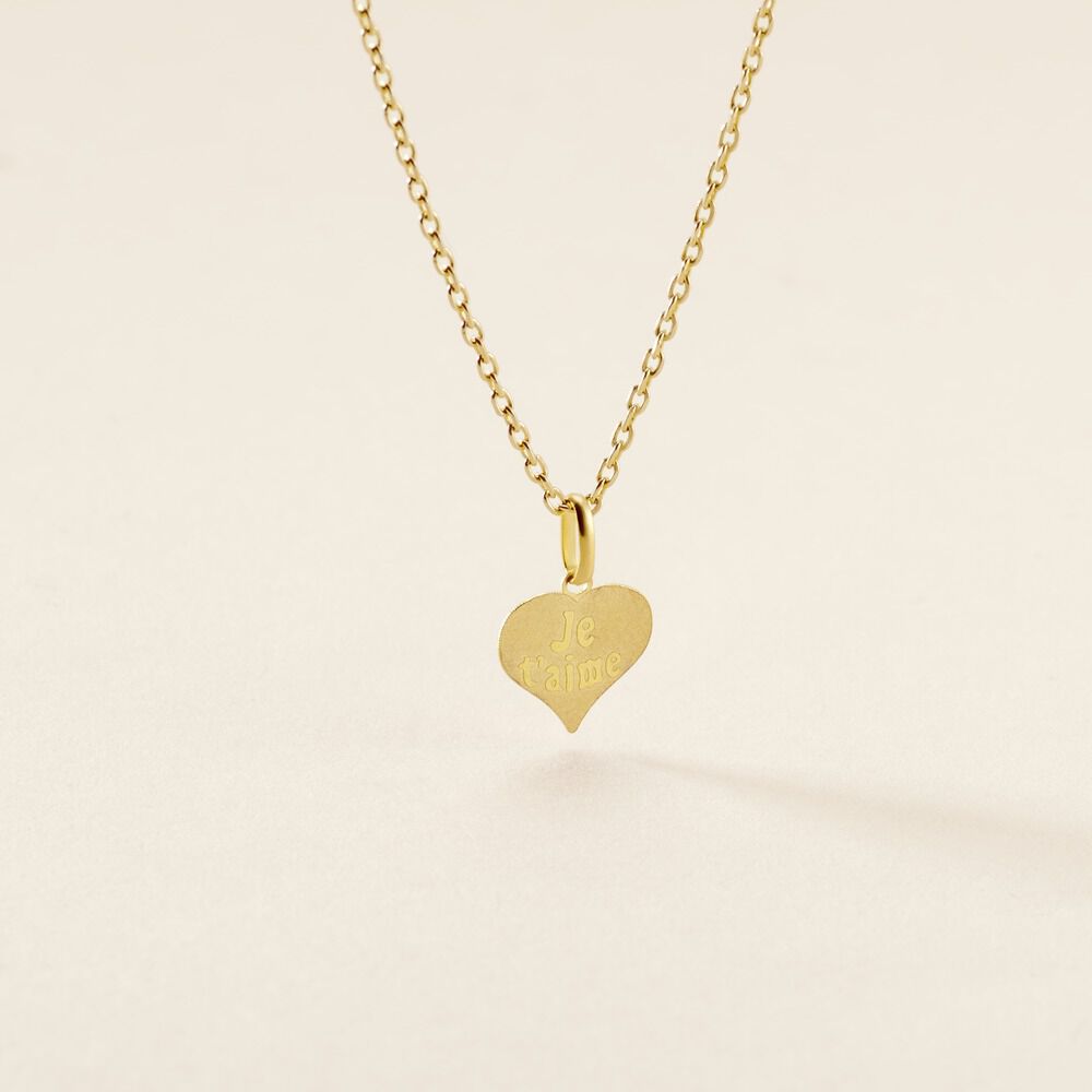Pendentif Eudocie Coeur Message Or Jaune - Pendentifs Femme | Marc Orian
