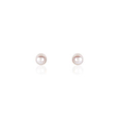 Boucles D'oreilles Puces Suki Rondes Nacres Or Jaune Perle De Culture - Clous d'oreilles Femme | Marc Orian