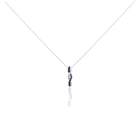 Collier Ligera Or Blanc Saphir Et Diamant - Colliers avec pierres Femme | Marc Orian