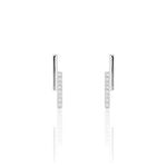 Boucles D'oreilles Puces Kolyane Argent Blanc Oxyde De Zirconium - Puces Femme | Marc Orian