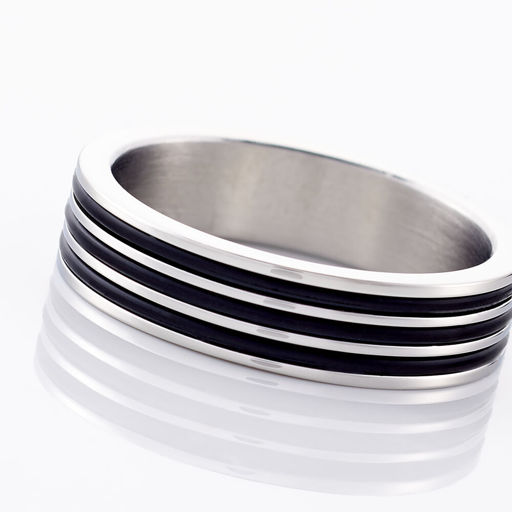 Bague Wallace Acier Blanc - Bijoux fantaisie Homme | Marc Orian