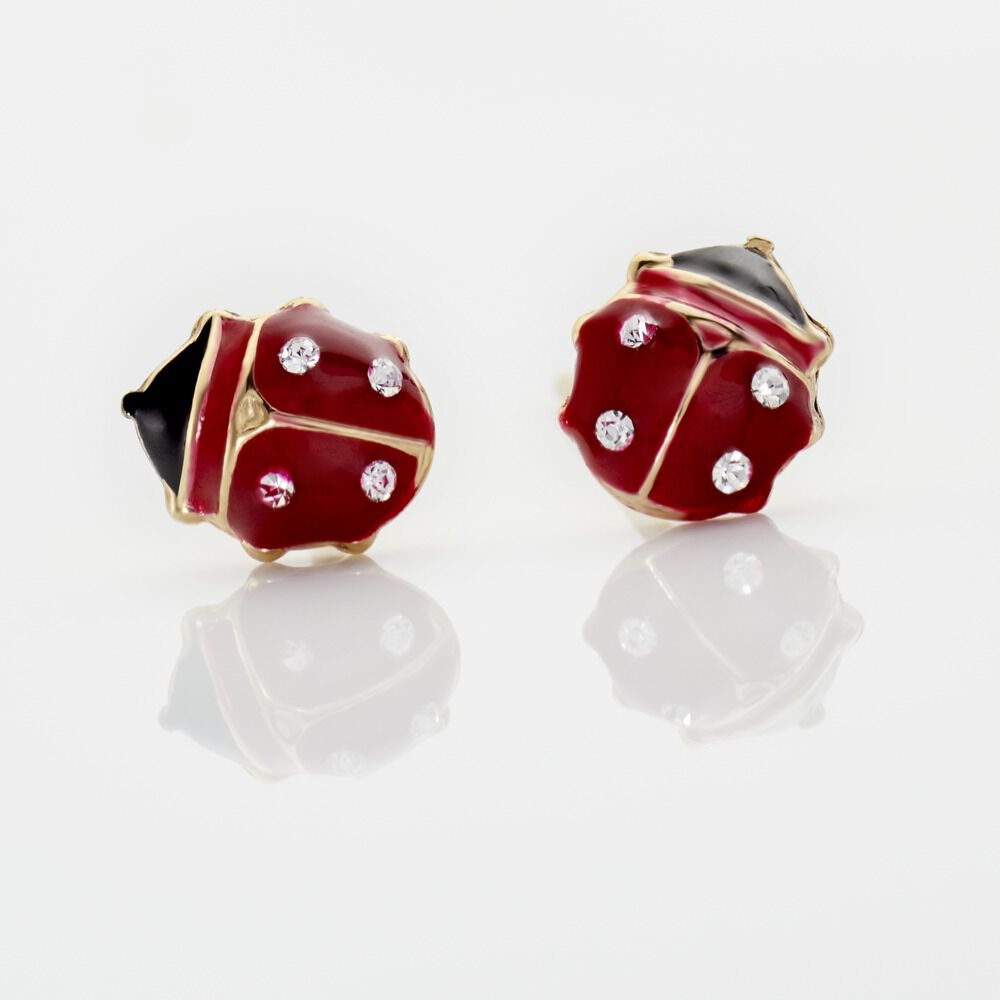 Boucles D'oreilles Puces Deena Or Jaune Oxyde De Zirconium - Puces Enfant | Marc Orian
