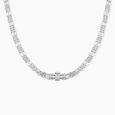 Collier Chanelle Argent Blanc Oxyde De Zirconium - Colliers ras du cou Femme | Marc Orian