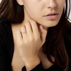 Bague Adrienne Or Blanc Oxyde De Zirconium - Bagues Solitaire Femme | Marc Orian