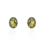 Boucles D'oreilles Puces Argent Blanc Anise Ambre - Puces Femme | Marc Orian