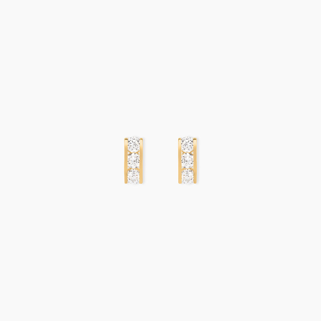 Boucles D'oreilles Puces Rachilda Or Jaune Oxyde De Zirconium - Puces Femme | Marc Orian