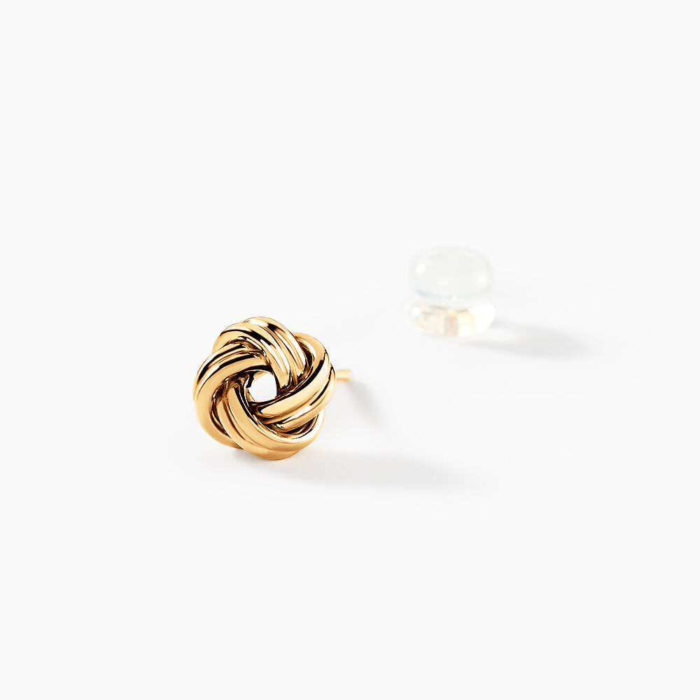 Boucles D'oreilles Puces Ilhame Nid Or Jaune - Puces Femme | Marc Orian