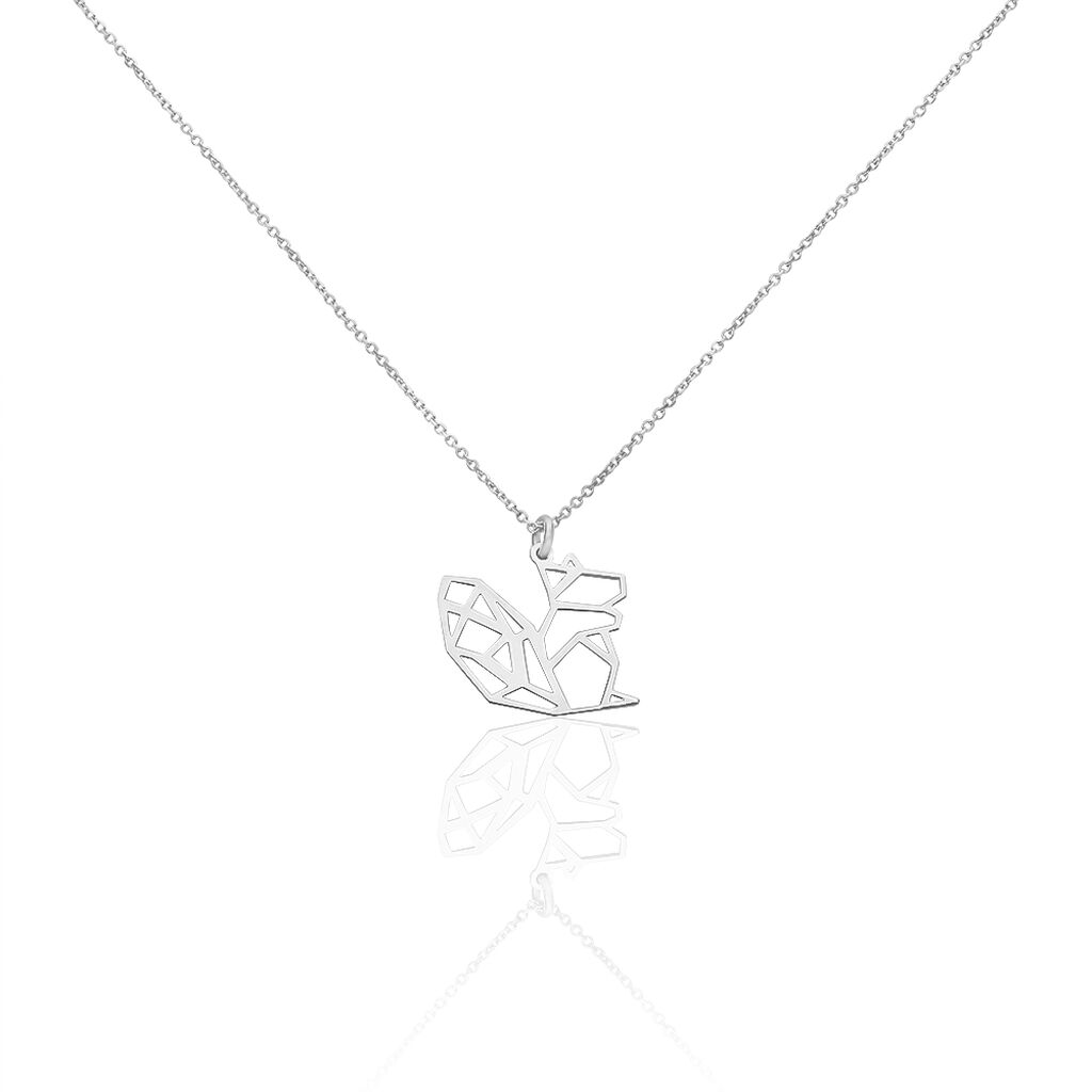 Collier Origami Argent Blanc - Colliers Femme | Marc Orian