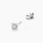 Boucles D'oreilles Puces Neorah Argent Blanc Oxyde De Zirconium - Puces Femme | Marc Orian
