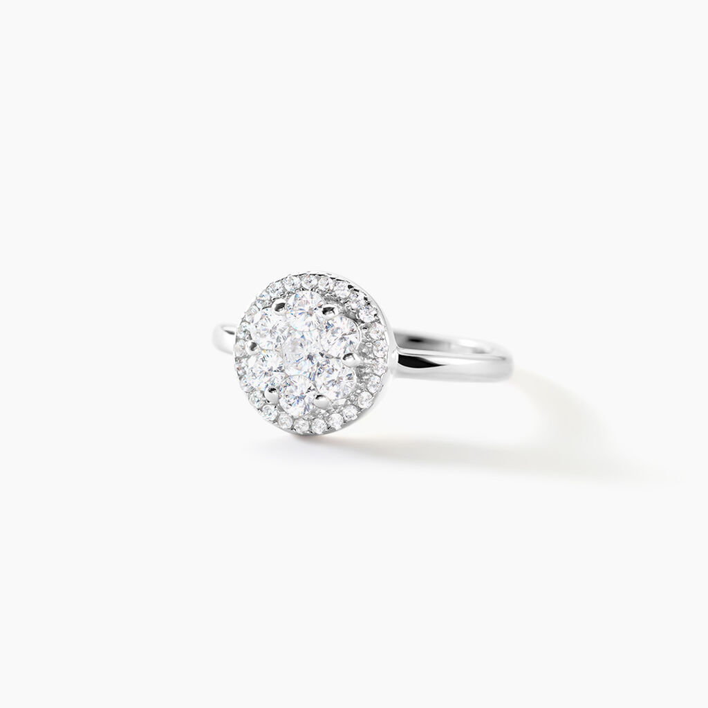 Bague Eryne Argent Blanc Oxyde De Zirconium - Bijoux fantaisie Femme | Marc Orian