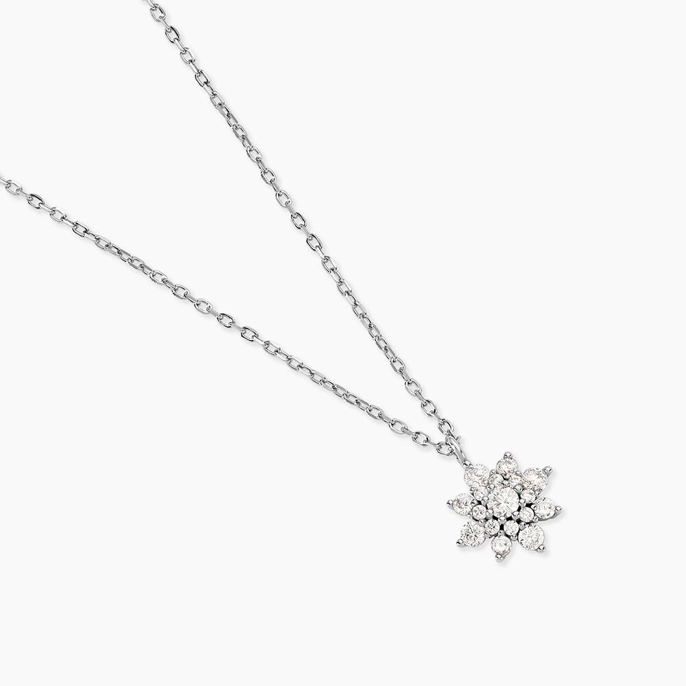Collier Lorraine Argent Blanc Oxyde De Zirconium - Colliers avec pierres Femme | Marc Orian