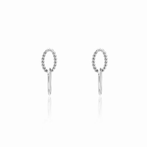 Boucles D'oreilles Pendantes Cherise Argent Blanc - Pendantes Femme | Marc Orian