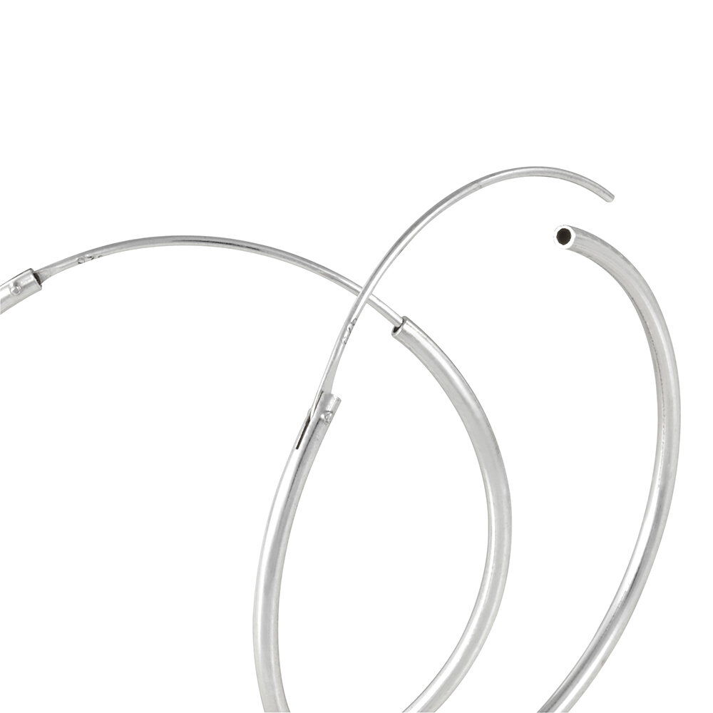 Créoles Argent Blanc Olympia - Créoles Femme | Marc Orian