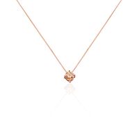 Collier Solitaire Argent Rose Rio Santa Teresa Oxyde De Zirconium